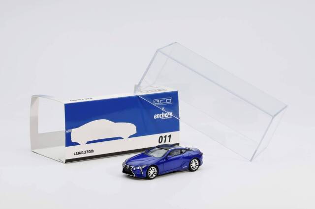 ゲインコーププロダクツ × enchery(エンチェリー) 1/64 (ダイキャスト製) Lexus LC500h（Blue）-LHD- ブルー