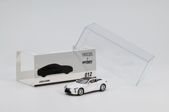 [予約]ゲインコーププロダクツ × enchery (エンチェリー) 1/64 (ダイキャスト製) Lexus LC500h ホワイト