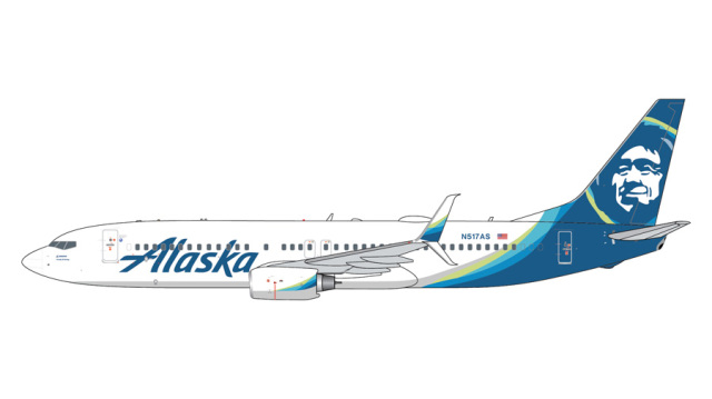 [予約]Gemini Jets 1/400 (ダイキャスト製) 737-800S アラスカ航空 N517AS