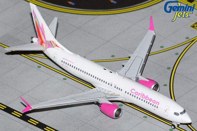 Gemini Jets 1/400 (ダイキャスト製) 737 MAX 8 カリビアン航空 9Y-CAL 新塗装