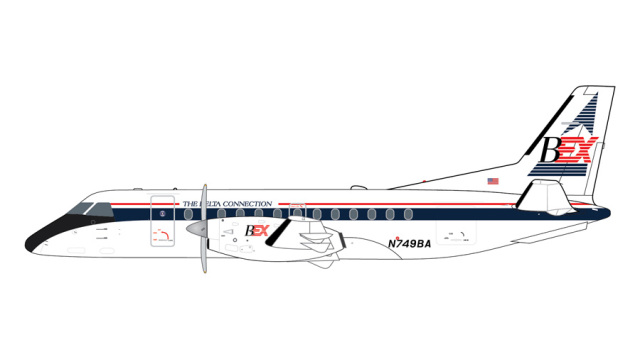 [予約]Gemini Jets 1/400 (ダイキャスト製) Saab 340A ビジネスエクスプレス航空 "The Delta Connection" N749BA