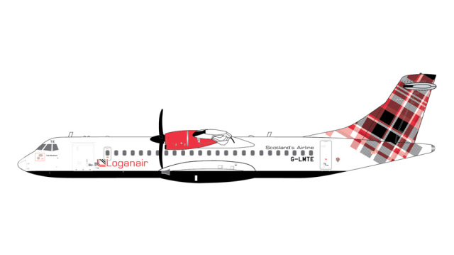 [予約]Gemini Jets 1/400 (ダイキャスト製) ATR72-600 ローガンエアー G-LMTE red livery