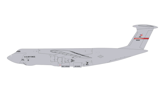 [予約]Gemini Macs 1/400 (ダイキャスト製) C-5A アメリカ空軍 ウエストバージニア空軍州兵 "Martinsburg" 68-0222
