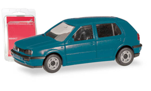 herpa Cars&Trucks 1/87 ミニキット フォルクスワーゲンゴルフII ターコイズブルー