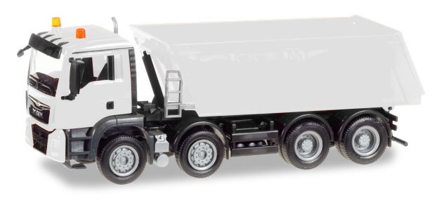 herpa Cars&Trucks 1/87 ミニキット MAN TGS MEuro 6 Truck mounted tipper 4-axle ホワイト