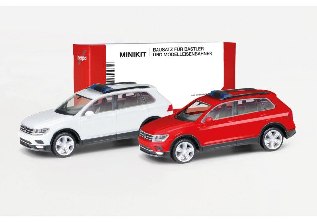 herpa Cars&Trucks 1/87 ミニキット フォルクスワーゲン ティグアン 回転灯付 (2台セット)
