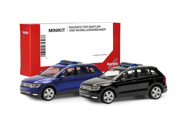 [予約]herpa Cars&Trucks 1/87 (プラスチック製) ミニキット フォルクスワーゲン  ティグアン ウルトラマリンブルー＆ブラック (2台セット)