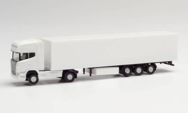 herpa Cars&Trucks 1/160 ミニキット スカニア R TLボックスセミトレーラー ホワイト