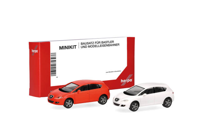 [予約]herpa Cars&Trucks 1/87 (プラスチック製) ミニキット セアト レオンオレンジ/ホワイト (2台セット)