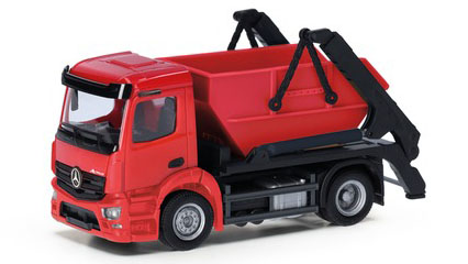 herpa Cars&Trucks 1/87 ミニキット メルセデスベンツ MB アクトロス Sスキップローダー AK12 レッド