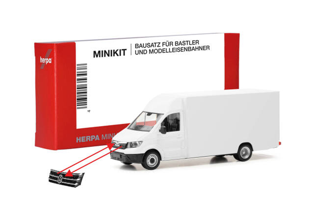 herpa Cars&Trucks 1/87 (プラスチック製) ミニキット MAN TGE/ フォルクスワーゲン クラフターパッケージ配送車両 ホワイト