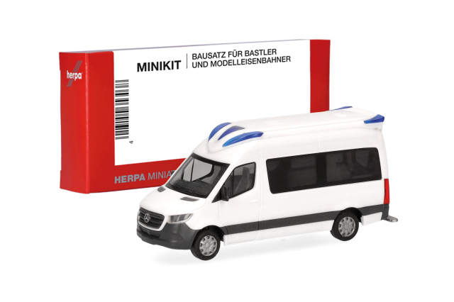 [予約]herpa Cars&Trucks 1/87 (プラスチック製) ミニキット メルセデスベンツ  スプリンター 18 救急車 "Delfis"  ホワイト
