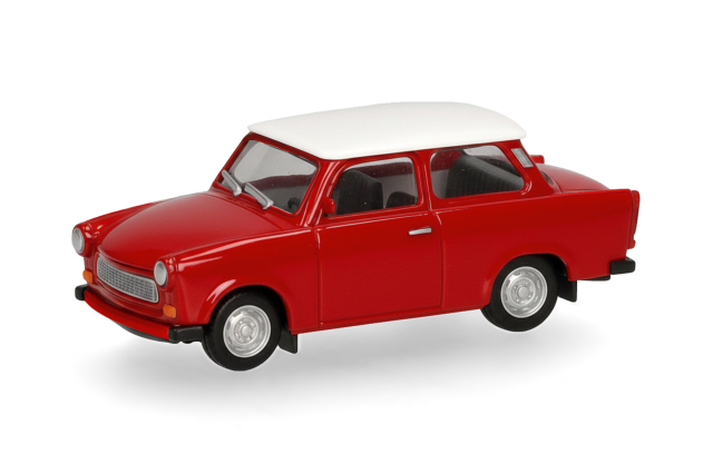 [予約]herpa Cars&Trucks 1/87 (プラスチック製) トラバント 601 セダン レッド（ホワイトルーフ）