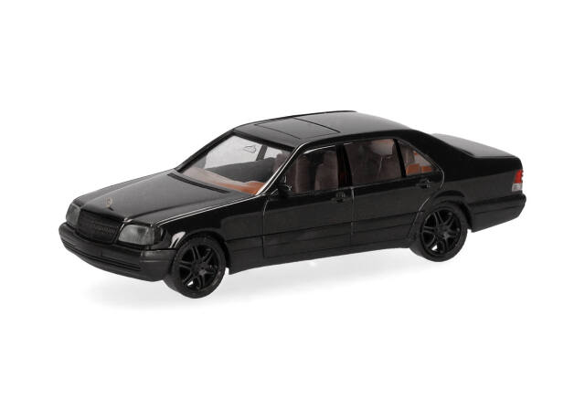 herpa Cars&Trucks 1/87 (プラスチック製) メルセデスベンツ 600 SEL V12 ブラバス製リム付 ブラック