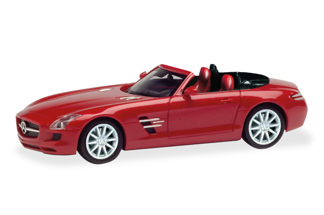 [予約]herpa Cars&Trucks 1/87  (プラスチック製) メルセデスベンツ SLS AMG  ロードスター ファイアオパール