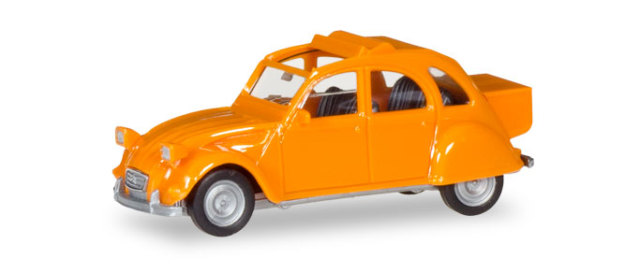 herpa Cars&Trucks 1/87 シトロエン 2 CV mit Queue オレンジ