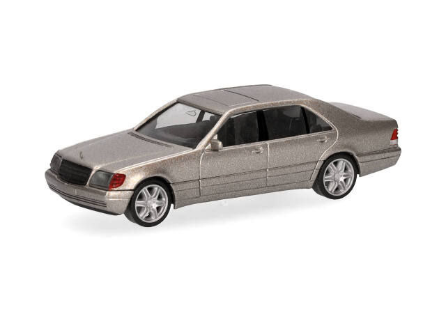 herpa Cars&Trucks 1/87 (プラスチック製) メルセデスベンツ 600 SELV12 ブラバス製リム付 スモーキーシルバー