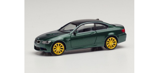 herpa Cars&Trucks 1/87 BMW M3 クーペ ブリティッシュ レーシング グリーンメタリック  ゴールドリム