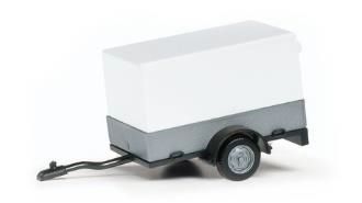 herpa Cars&Trucks 1/87 乗用車用 キャンバストレーラー 1軸 ホワイト