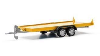 herpa Cars&Trucks 1/87 乗用車用 輸送用トレーラー 2軸 イエロー