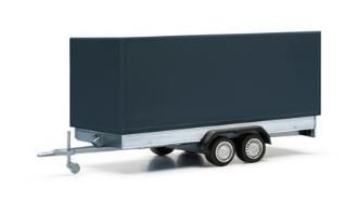 herpa Cars&Trucks 1/87 乗用車用 キャンバストレーラー 2軸 ブラック