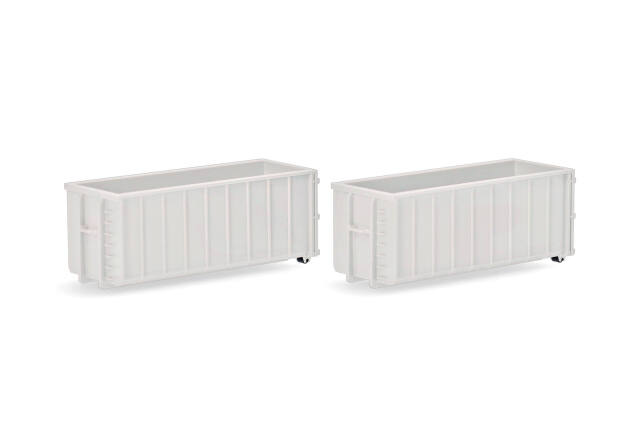 herpa Cars&Trucks 1/87 (プラスチック製) ロールオフトレイ ホワイト (2個)