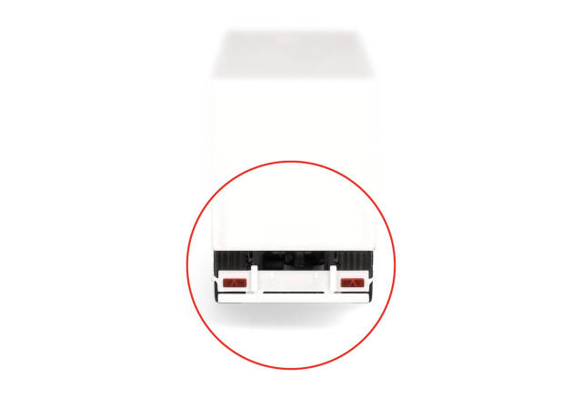 herpa Cars&Trucks 1/87 (プラスチック製) リアバンパー シュミッツ ホワイト(8個)