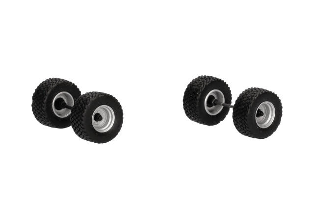 [予約]herpa Cars&Trucks 1/87 (プラスチック製) ホイールセット クランプ ビッグボディ650 クロム/ブラック(スペアパーツ6セット)