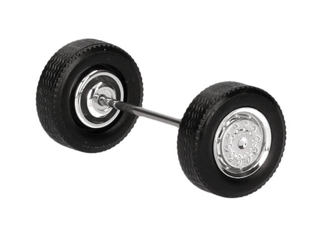 [予約]herpa Cars&Trucks 1/87 (プラスチック製) AWDステアリングホイールセット クロム (スペアパーツ8セット)