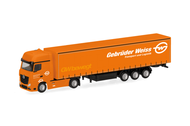 herpa Cars&Trucks 1/160 (プラスチック製) メルセデスベンツ アクトロス  ギガスペース カーテンキャンバス セミトレーラー  "Gebrüder Weiss" (オーストリア)