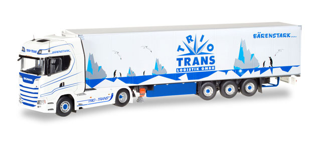 herpa Cars&Trucks 1/50 スカニア CS20 HD冷蔵セミトレーラー "Trio-Trans"