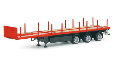 herpa Cars&Trucks 1/87 Nooteboom テレトレーラー 3軸 レッド