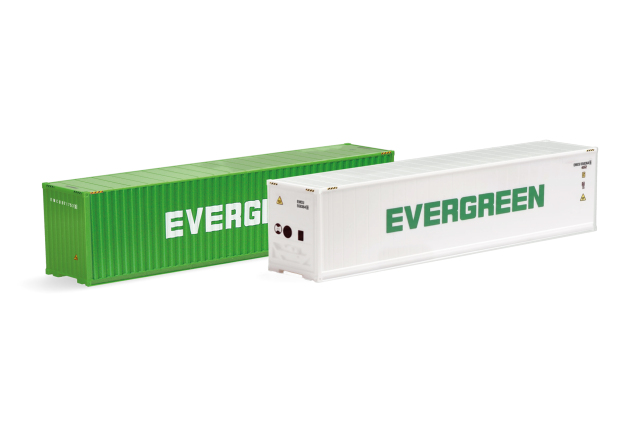 [予約]herpa Cars&Trucks 1/87 (プラスチック製) 40フィートコンテナセット  "Evergreen"