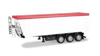 herpa Cars&Trucks 1/87 ダンプトレーラー ホワイト レッドタープ付