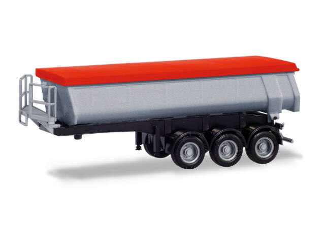 herpa Cars&Trucks 1/87 (プラスチック製) サーモジェニックトレーラー シルバー/レッド