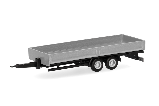 herpa Cars&Trucks 1/87 (プラスチック製) ローボイ タンデムトレーラー  2軸 シルバー