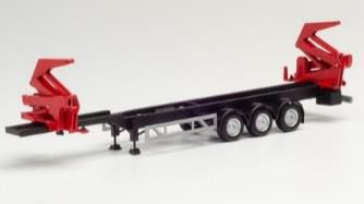 herpa Cars&Trucks 1/87 Hammarコンテナ サイドローダートレーラー ブラック