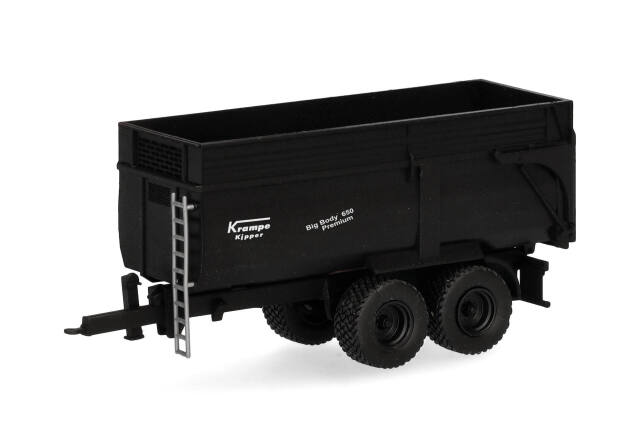 herpa Cars&Trucks 1/87 (プラスチック製) クランプ ダンプボディトレーラービッグボディ650 2軸 ブラック