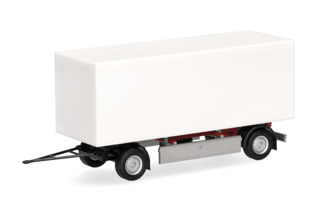[予約]herpa Cars&Trucks 1/87 (プラスチック製) ボックストレーラー 2軸 アンダーライド・プロテクション付 クローズ