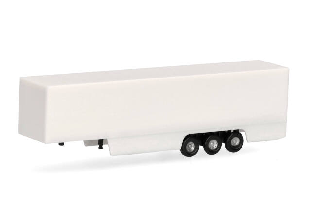 [予約]herpa Cars&Trucks 1/160 (プラスチック製) ボックスセミトレーラー 3軸サイドスカート付 ホワイト (2個)
