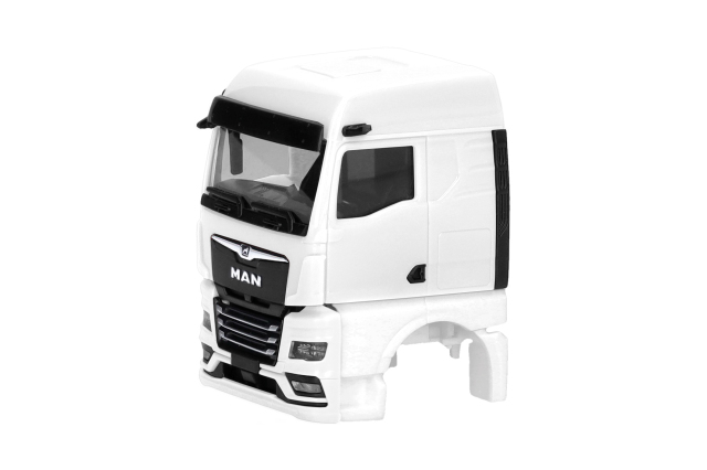 [予約]herpa Cars&Trucks 1/87 (プラスチック製) MAN TGX GM キャビン ウインドディフレクターなし/ミラーカメラ付 ホワイト (2個)