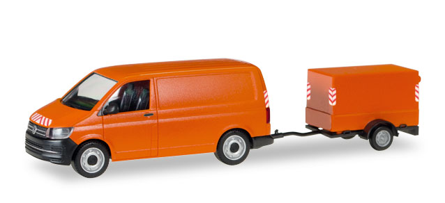 herpa Cars&Trucks 1/87 フォルクスワーゲン T6キャンバストレーラー付き