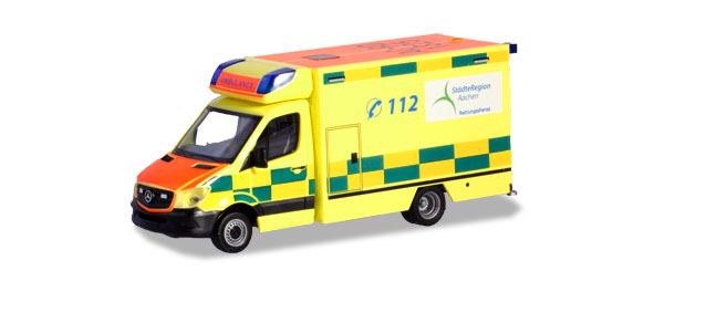 herpa Cars&Trucks 1/87 メルセデス ベンツ スプリンターFahrtec RTW "アーヘン"