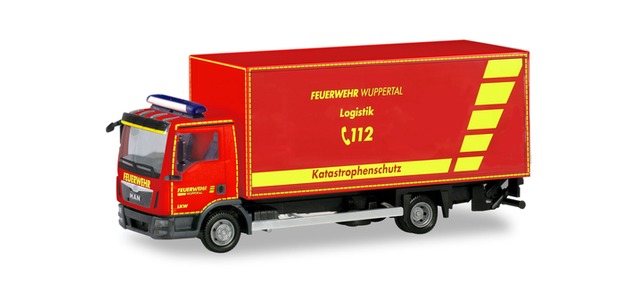 herpa Cars&Trucks 1/87 MAN TGL ボックストラック リフトゲート付き ブッパタール 消防署