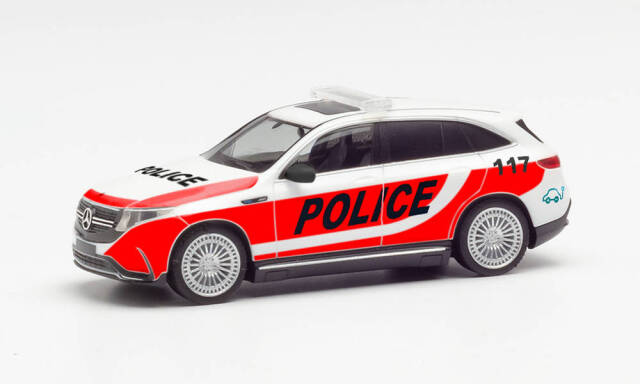herpa Cars&Trucks 1/87 メルセデスベンツ EQC ?スイス警察テスト車両“