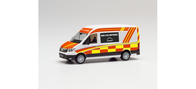 herpa Cars&Trucks 1/87 MAN  eTGE ハイルーフバス  "コロナウイルスワクチン接種車両"