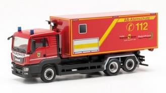 herpa Cars&Trucks 1/87 MAN TGSroll-off multibucket-truck “フレッヒェン消防団”