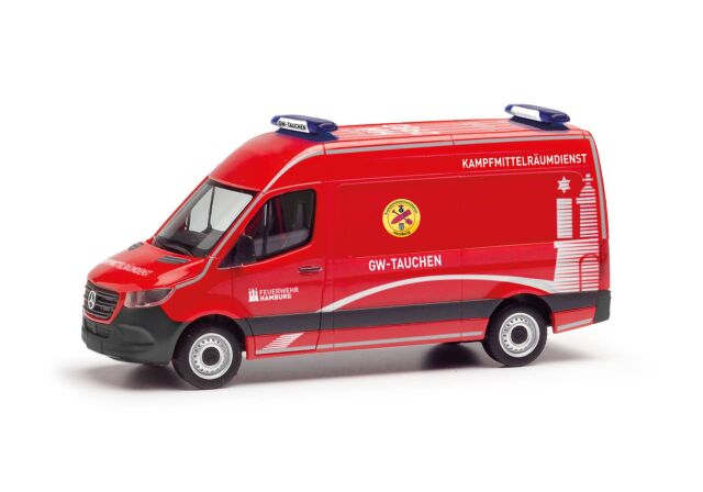 herpa Cars&Trucks 1/87 (プラスチック製) メルセデスベンツ スプリンター '18 ハーフバス ハイルーフ ハンブルク消防署/レスキューダイ バー