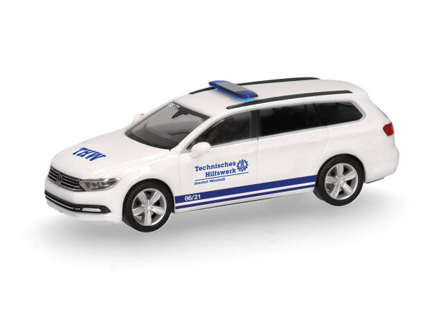 herpa Cars&Trucks 1/87 (プラスチック製) フォルクスワーゲン パサート ヴァリアント THWヴェルシュタット ラインラント＝プファルツ州