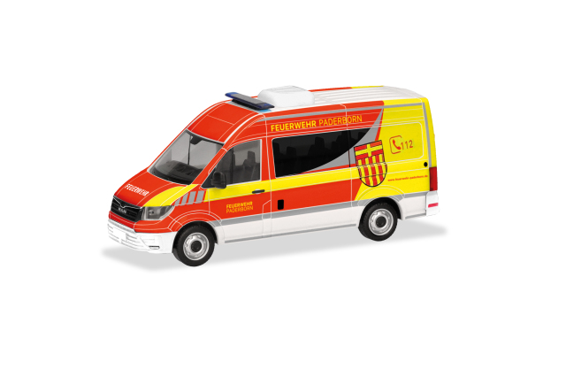 herpa Cars&Trucks 1/87  (プラスチック製) MAN TGE ハーフバス  ハイルーフ パーダーボルン消防隊